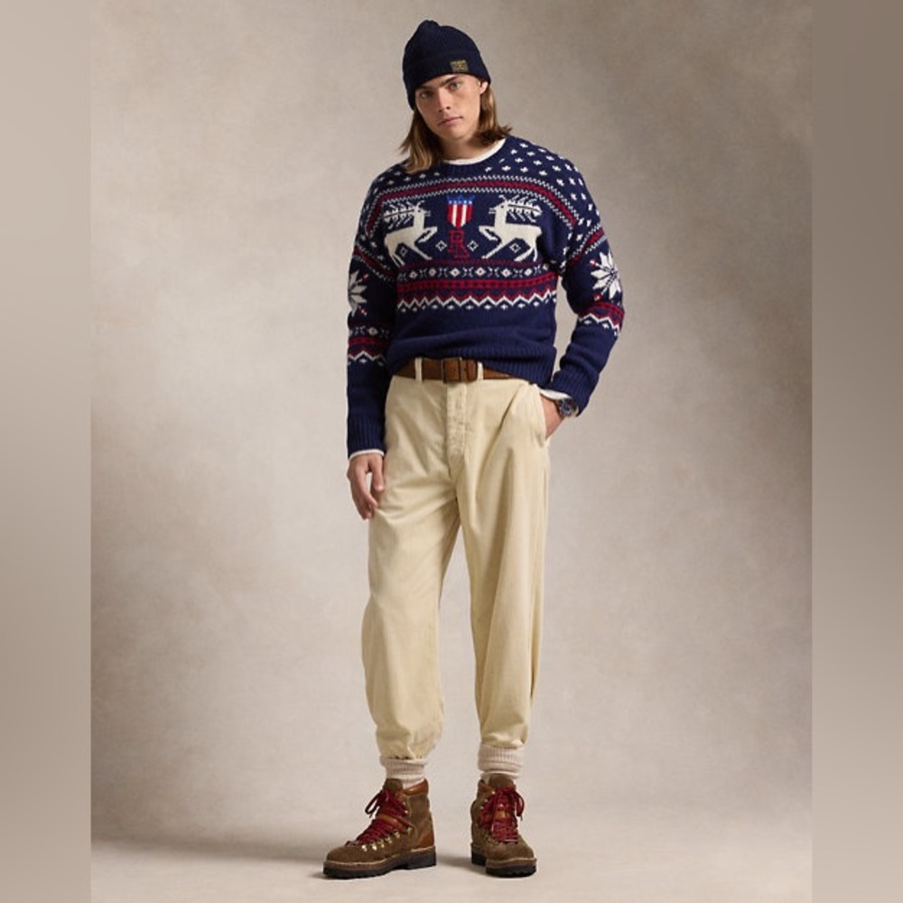 Reindeer-Patterned Wool Sweater - Picture 3 of 6
